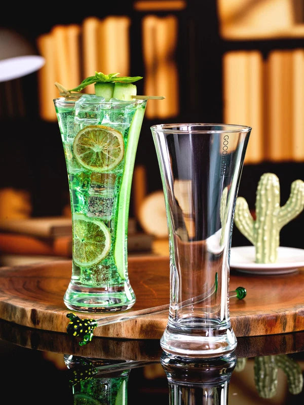 Premium Clear Tall Pilsner Glass – Elegant Beer, Cocktail & Soft Drink Serving Glass